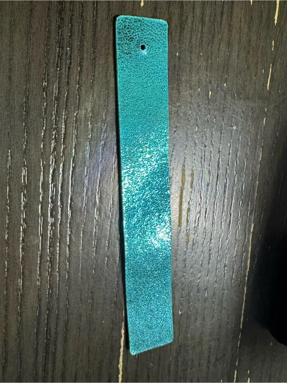 Brighton Teal Metallic Leather Strap - Single for a bracelet